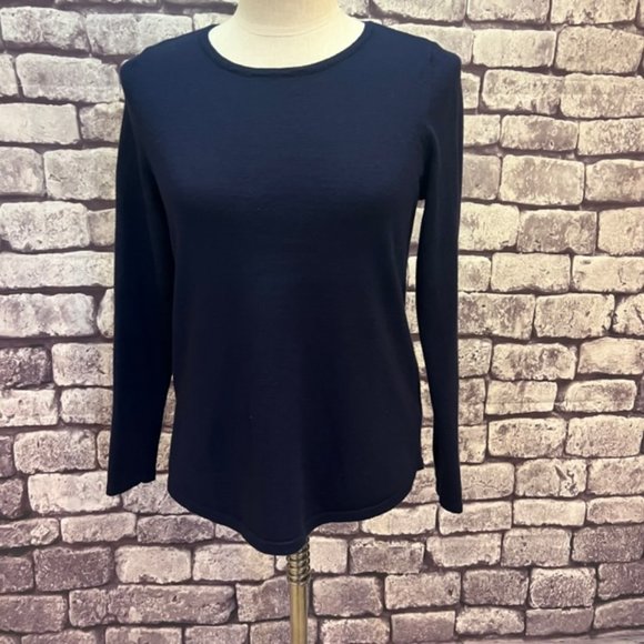 Chico's Navy Long Sleeve Pullover Sweater Size Small - Picture 1 of 9